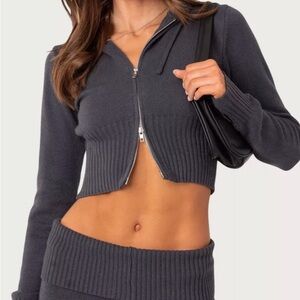 Edikted Desiree Knitted Hooded Cardigan